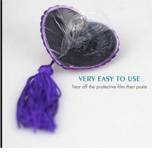 6 PC Purple Sequin Gloves and Accessories Set - Picture 7 of 10